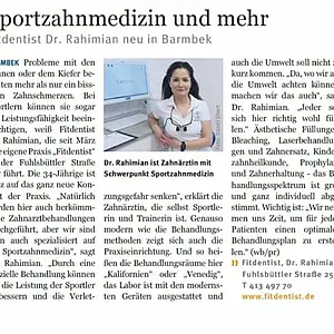 News Image Presse - Sportzahnmedizin und mehr