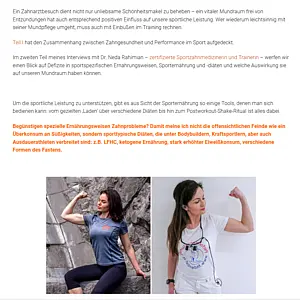 News Image Medien - Dr. Rahimian im Interview über Sporternährung und Zahngesundheit